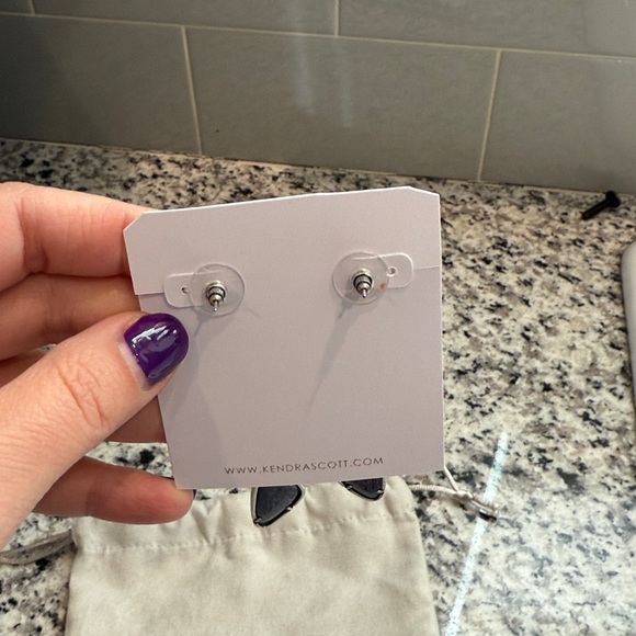 Kendra Scott Blue and Silver Statement Earrings - Picture 6 of 7